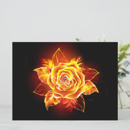 Blooming Fire Rose (Standing Front)