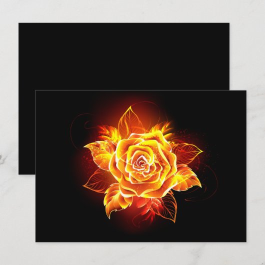 Blooming Fire Rose (Front/Back)