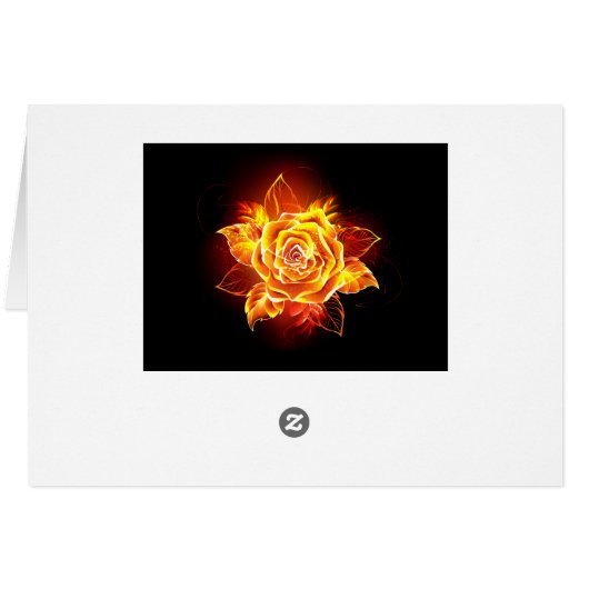 Blooming Fire Rose (Back Horizontal)