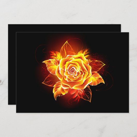 Blooming Fire Rose (Front/Back)