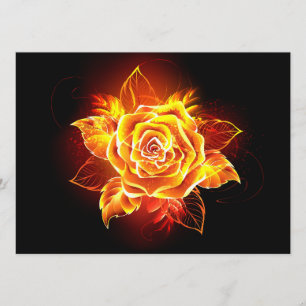 Blooming Fire Rose Advice Card