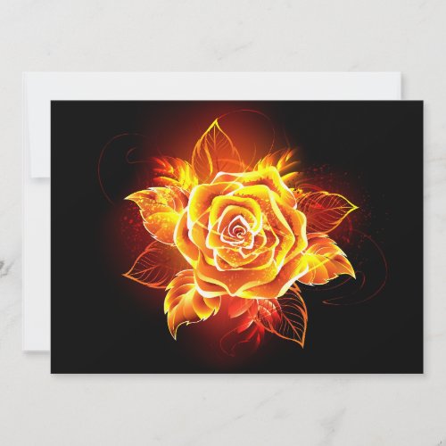 Blooming Fire Rose Advice Card