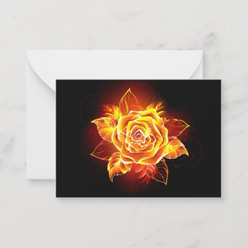 Blooming Fire Rose Advice Card