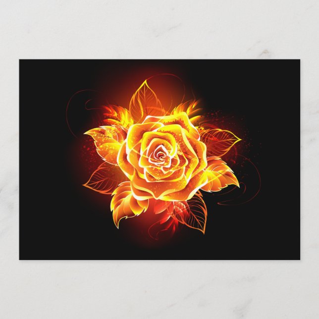 Blooming Fire Rose Advice Card (Front)