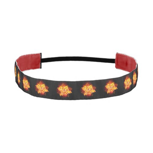 Blooming Fire Rose Athletic Headband