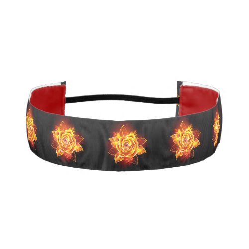 Blooming Fire Rose Athletic Headband