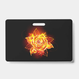 Blooming Fire Rose Badge
