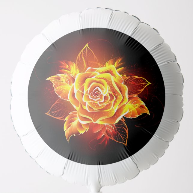 Blooming Fire Rose Balloon (Front)