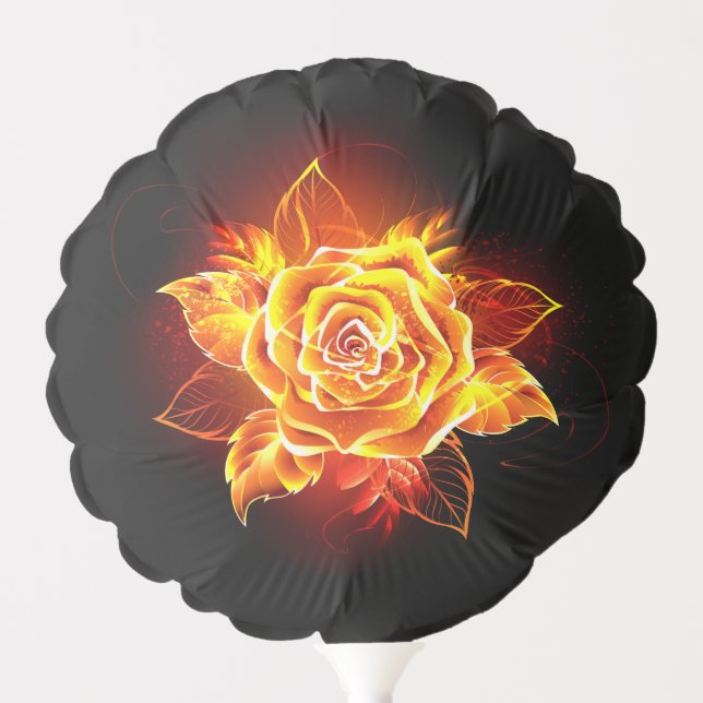 Blooming Fire Rose Balloon (Front)