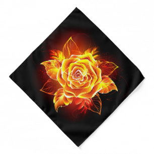 Blooming Fire Rose Bandana