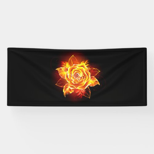 Blooming Fire Rose Banner