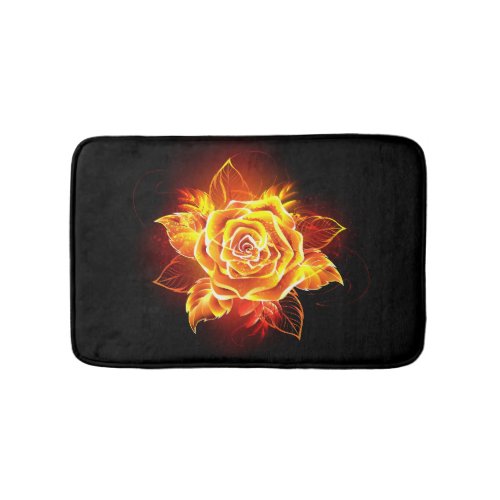 Blooming Fire Rose Bath Mat