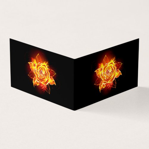 Blooming Fire Rose Business Card