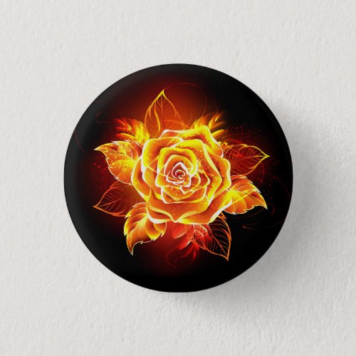 Blooming Fire Rose Button