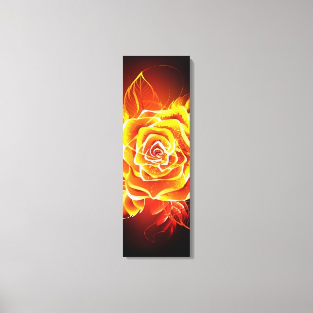 Blooming Fire Rose Canvas Print (Front)