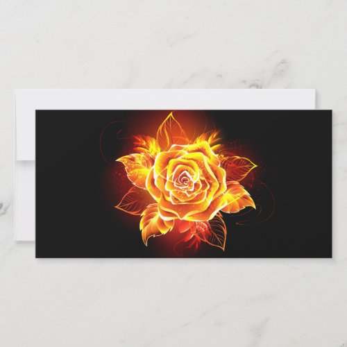 Blooming Fire Rose Card