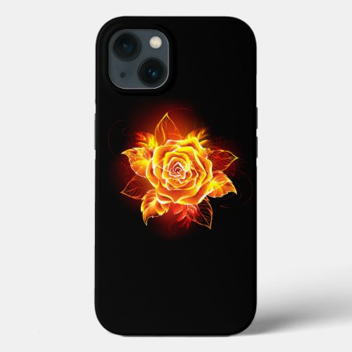 Blooming Fire Rose iPhone 13 Case