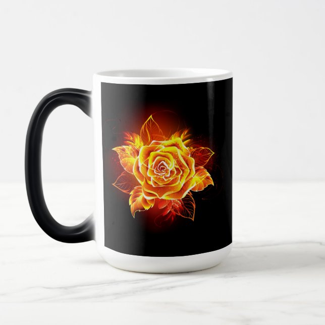 Blooming Fire Rose Color Morph Mug (Left)