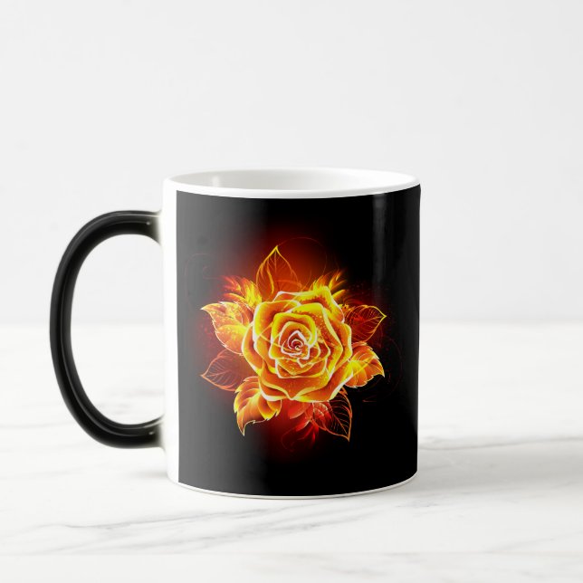 Blooming Fire Rose Color Morph Mug (Left)
