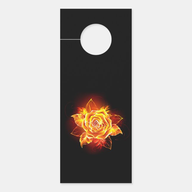 Blooming Fire Rose Door Hanger (Front)