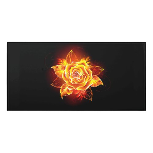 Blooming Fire Rose Door Sign