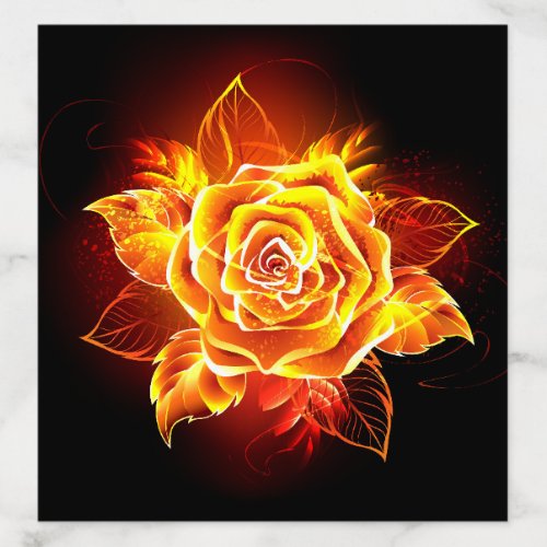 Blooming Fire Rose Envelope Liner