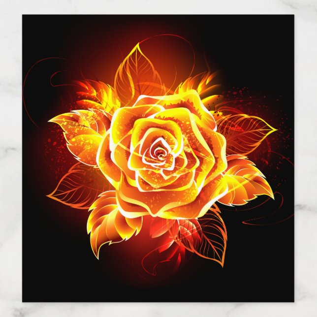Blooming Fire Rose Envelope Liner (Design)