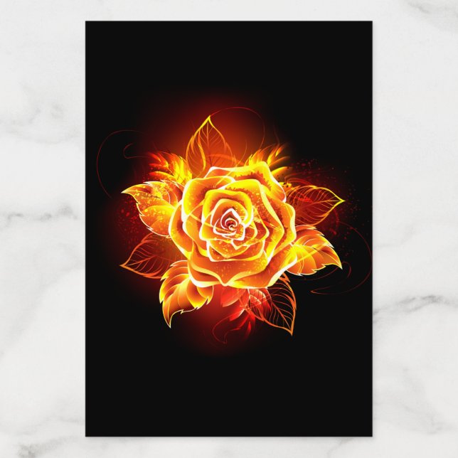 Blooming Fire Rose Envelope Liner (Design)