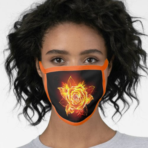 Blooming Fire Rose Face Mask