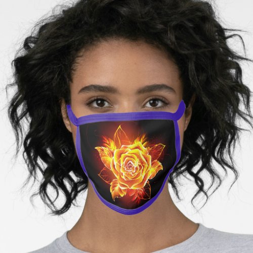 Blooming Fire Rose Face Mask