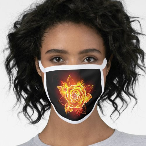 Blooming Fire Rose Face Mask