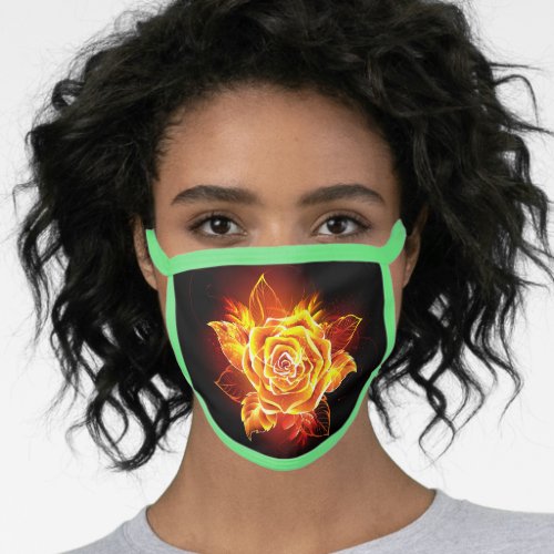 Blooming Fire Rose Face Mask