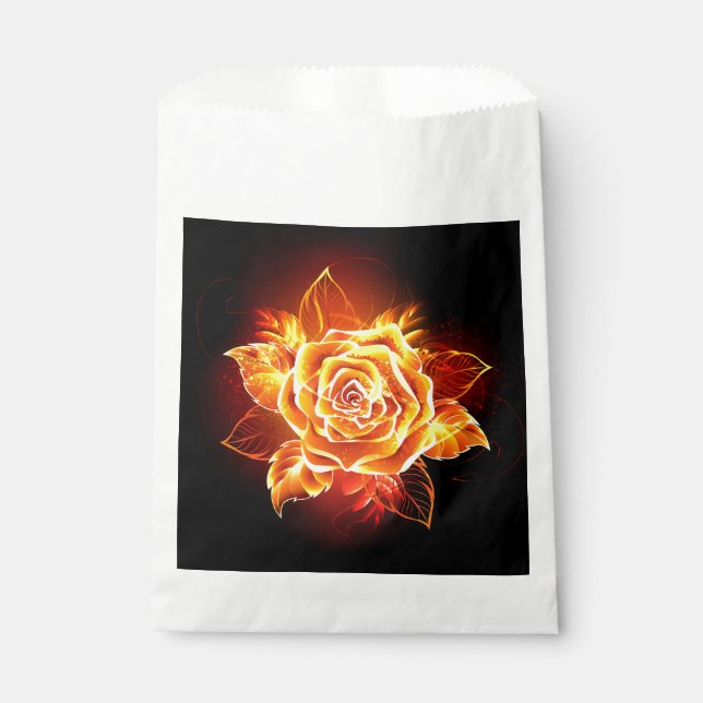 Blooming Fire Rose Favor Bag (Front)