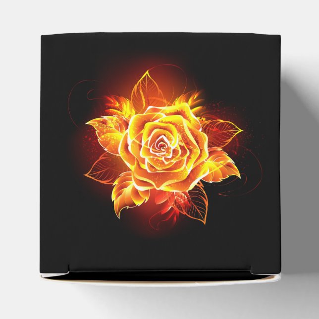 Blooming Fire Rose Favor Boxes (Top)