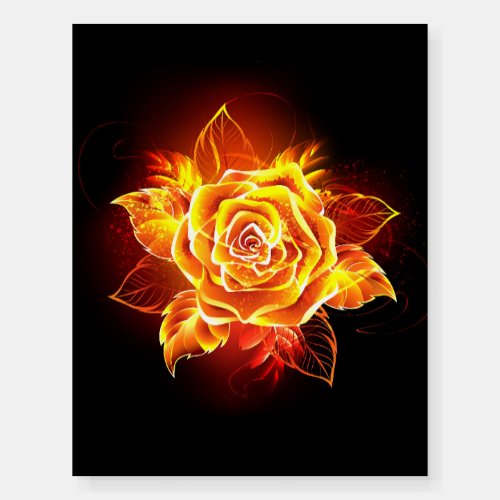 Blooming Fire Rose Foam Board