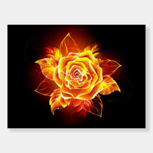 Blooming Fire Rose Foam Board