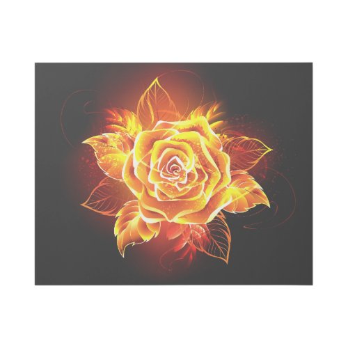 Blooming Fire Rose Gallery Wrap