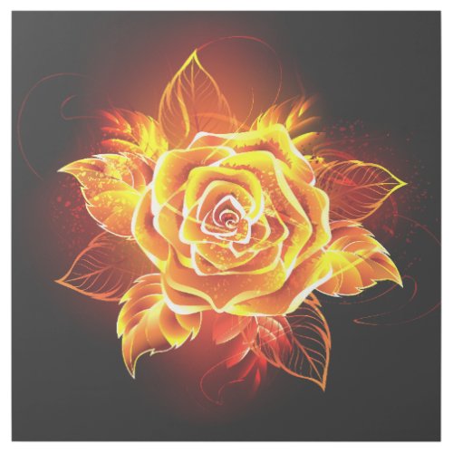 Blooming Fire Rose Gallery Wrap