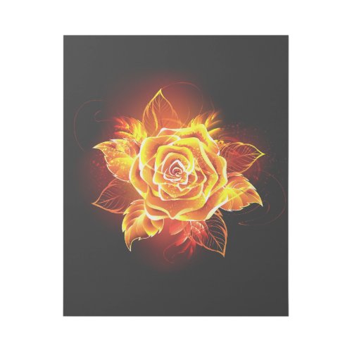 Blooming Fire Rose Gallery Wrap
