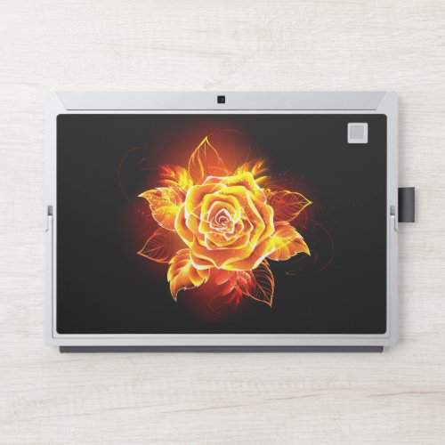 Blooming Fire Rose HP Laptop Skin