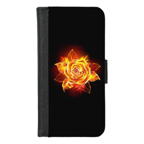 Blooming Fire Rose iPhone 87 Wallet Case