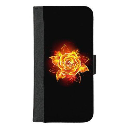 Blooming Fire Rose iPhone 87 Plus Wallet Case