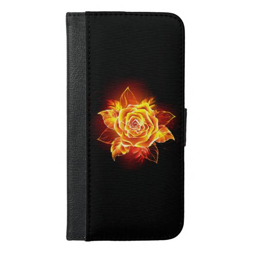 Blooming Fire Rose iPhone 6/6s Plus Wallet Case