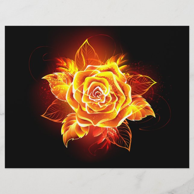 Blooming Fire Rose Letterhead (Front)