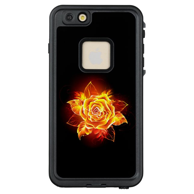 Blooming Fire Rose LifeProof iPhone Case (Back)
