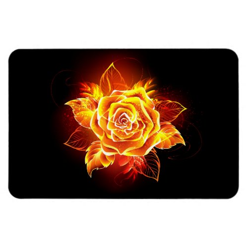 Blooming Fire Rose Magnet
