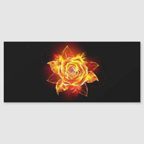 Blooming Fire Rose Magnetic Invitation