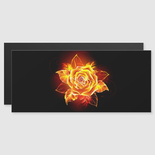 Blooming Fire Rose Magnetic Invitation