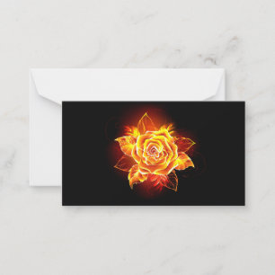 Blooming Fire Rose Note Card