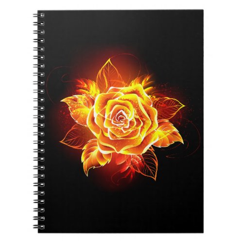 Blooming Fire Rose Notebook